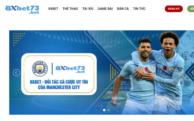 Trang chủ của hệ thống cá cược trực tuyến 8XBET